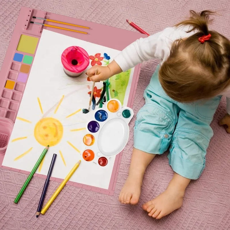 Mess-Free Kids Art Mat - No More Paint Spills Anywhere