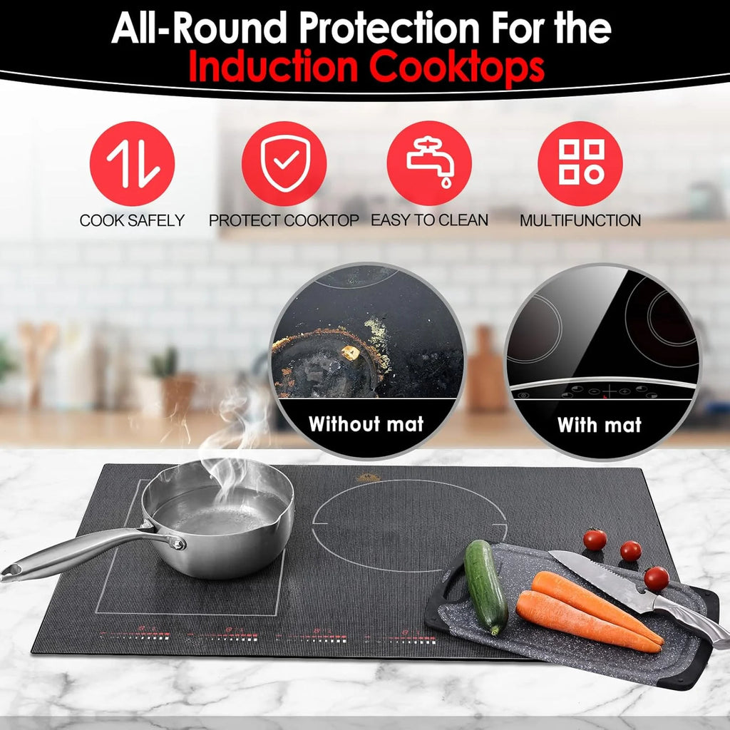 Premium Silicone Induction Cooktop Protector Mat