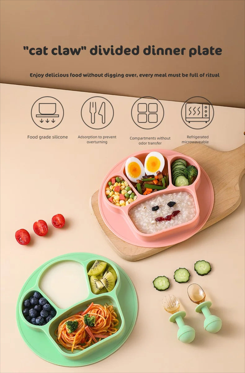 Stop Food Spills Instantly - Baby Suction Plate