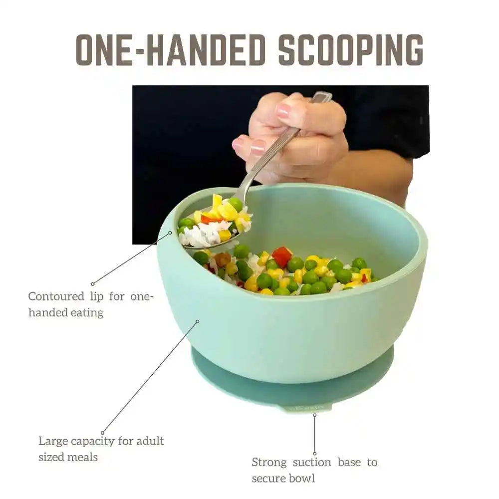 Mess-Free Suction Scooper Bowl For Easy One-Handed Eating