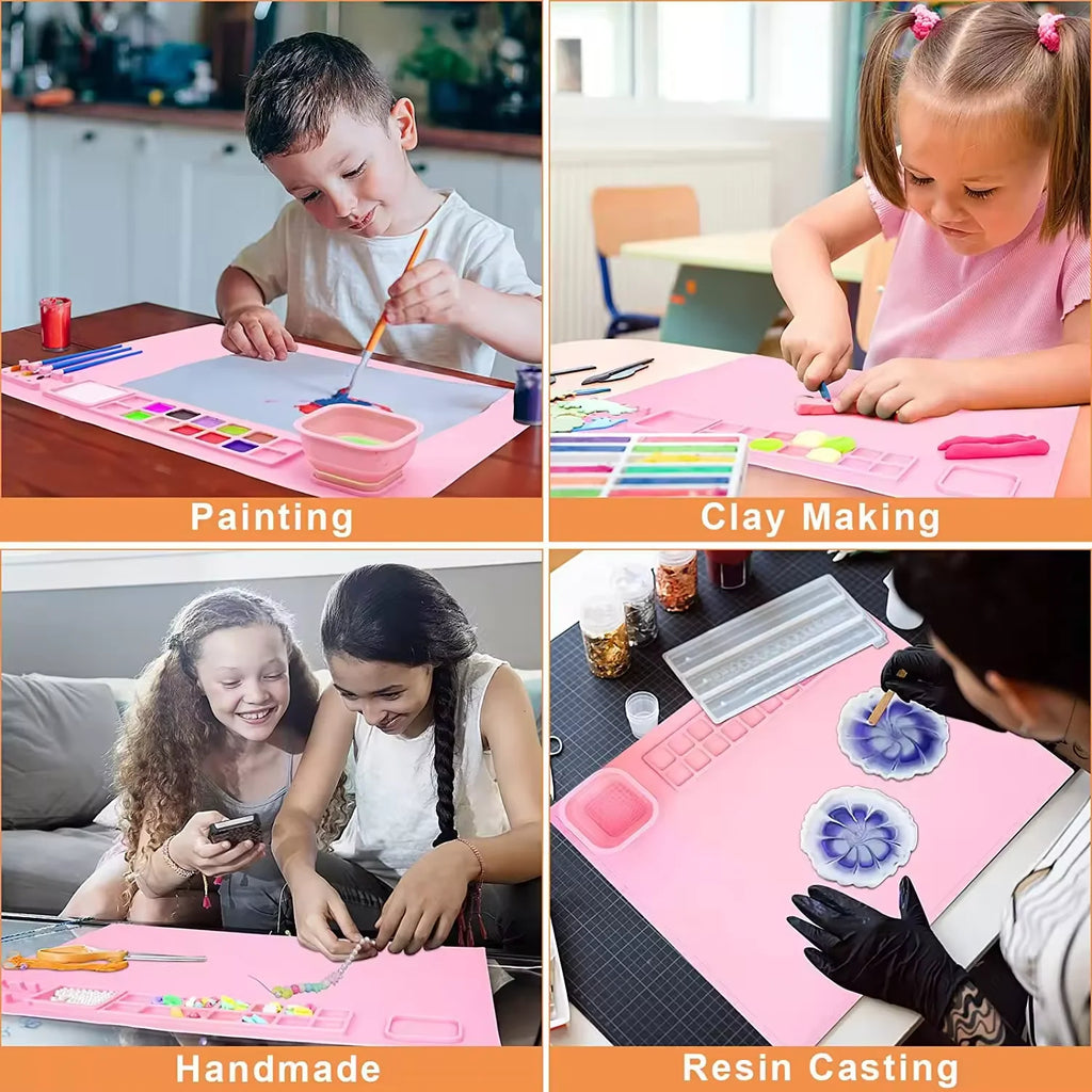 Mess-Free Kids Art Mat - No More Paint Spills Anywhere