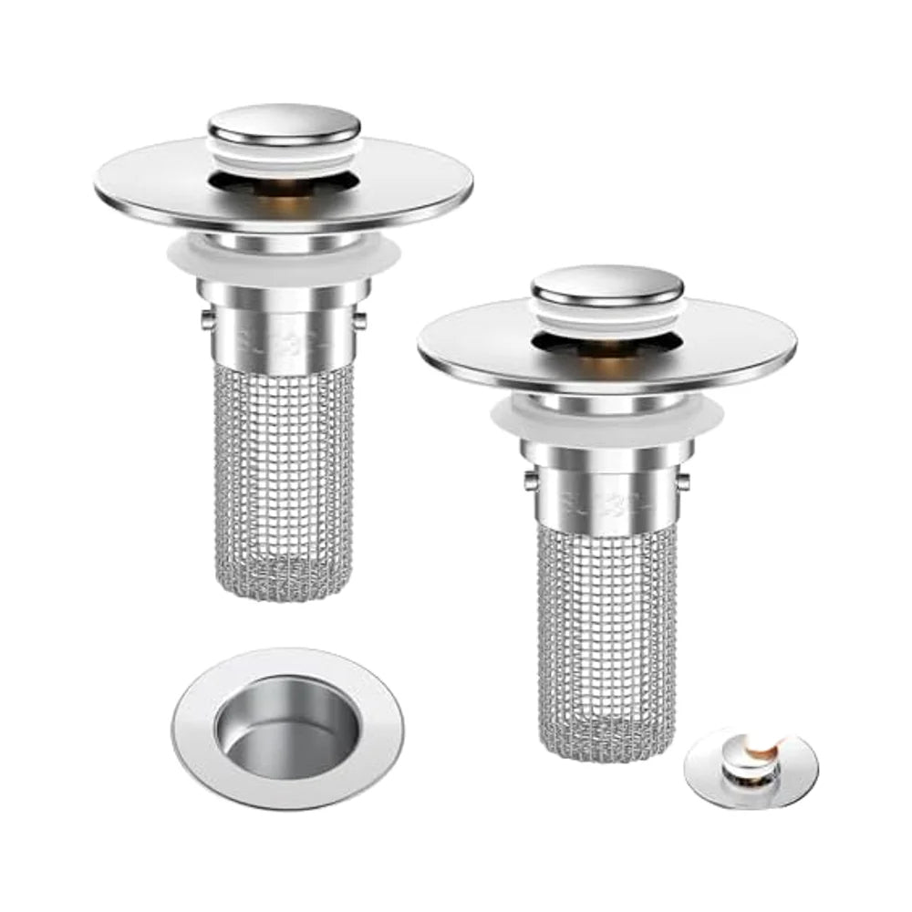 Anti-Clog Sink Drain Plug with Hair Catcher