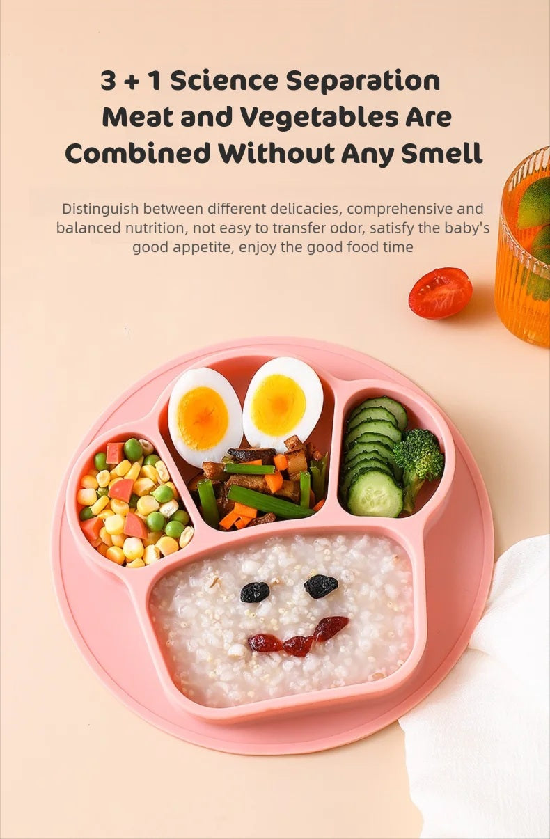 Stop Food Spills Instantly - Baby Suction Plate