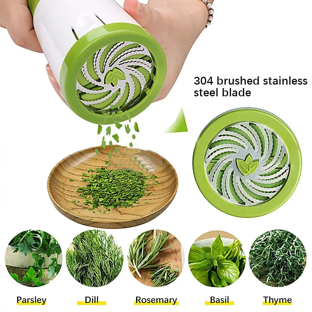 No-Mess Herb Grinder - Fast, Even Cutting in Seconds