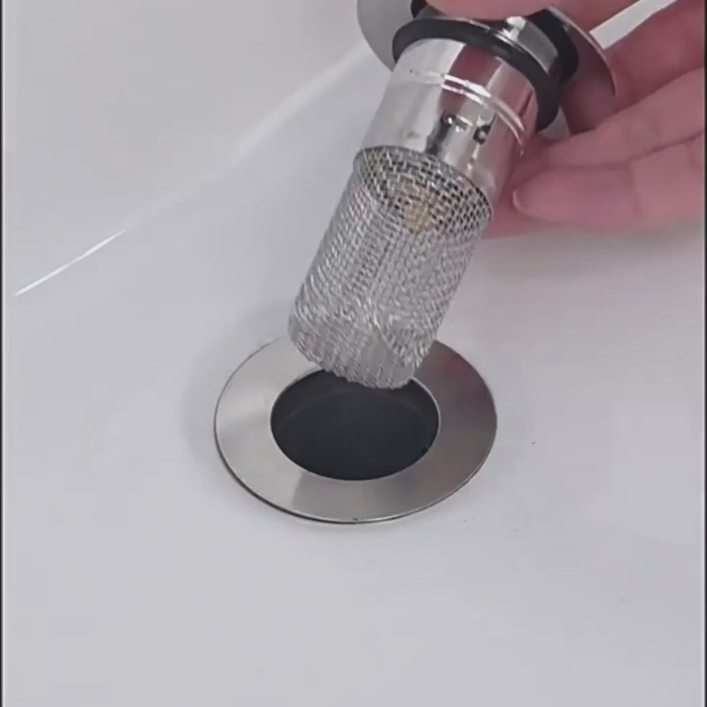 Anti-Clog Sink Drain Plug with Hair Catcher